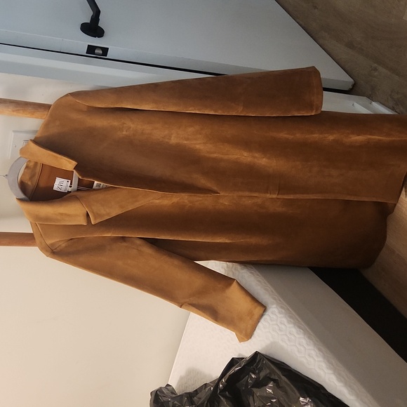 Jackets & Blazers - Zara suede long coat